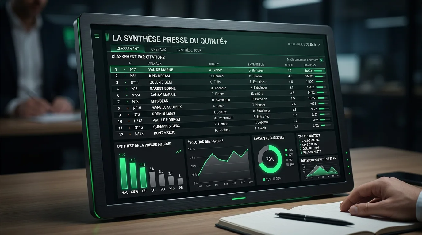 Synthèse presse Quinté+ du jour : che...
